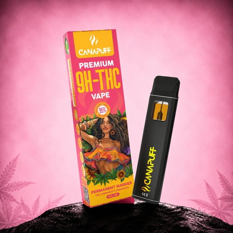 9H-THC püsiv marker 95% – ühekordseks kasutamiseks – CanaPuff – 1 ml
