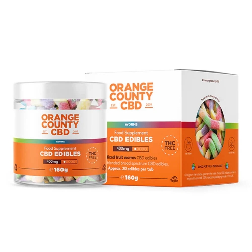 Orange'i maakonna CBD ussid, 400 mg CBD-d, 160 g