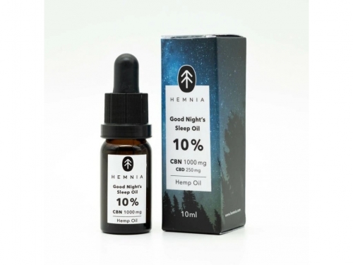 Hemnia Hea Öö Une Kanepiõli 10%, 1000 mg CBN 250 mg CBD, 10 ml