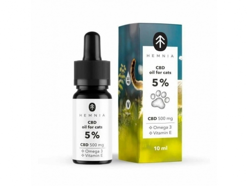 Hemnia CBD õli kassidele 5%, 500 mg, 10 ml