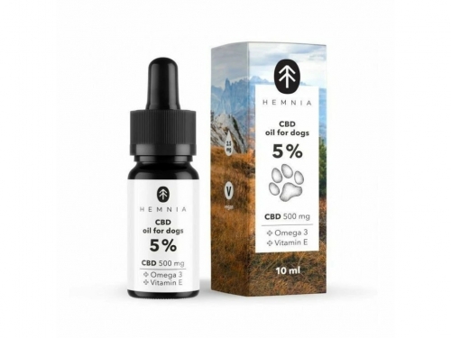 Hemnia CBD õli koertele 5%, 500 mg, 10 ml