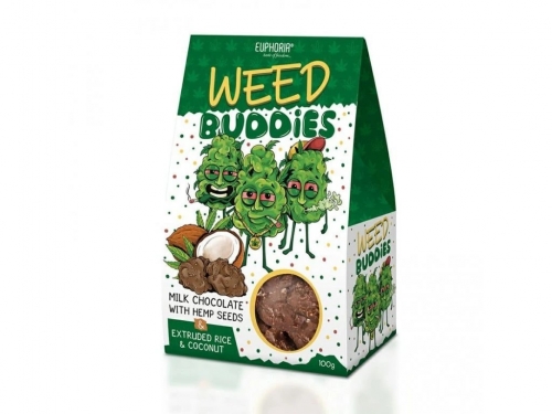Euphoria Weed Buddies kanepiseemnete, riisipallide ja kookosega 100 g
