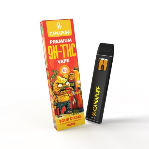 Sour Diesel 95% 9H-THC – Ühekordne vape – CanaPuff – 1 ml